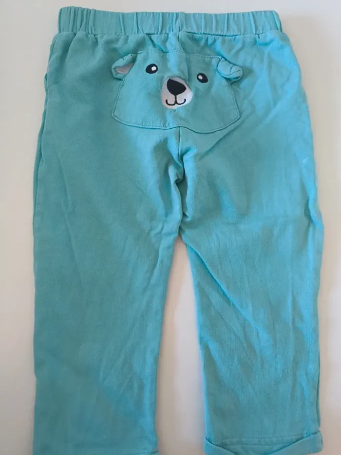 Pantalon bleu clair. Mots d'enfants. 24 mois - photo numéro 2