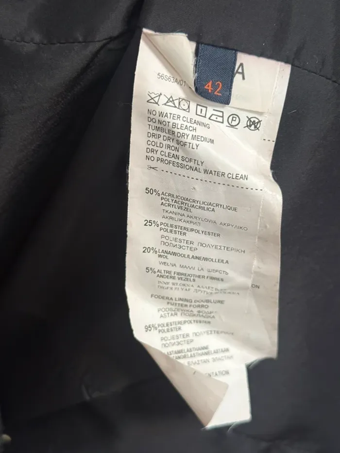 Manteau Trussardi Jeans – Pied-de-poule – Taille 38 – Très bon état - photo numéro 7