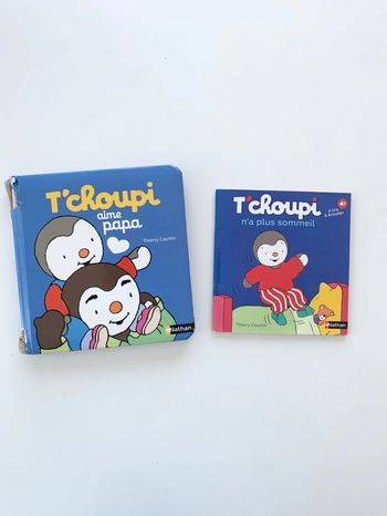 Lot de 2 livres T'choupi aime papa et n'a plus sommeil