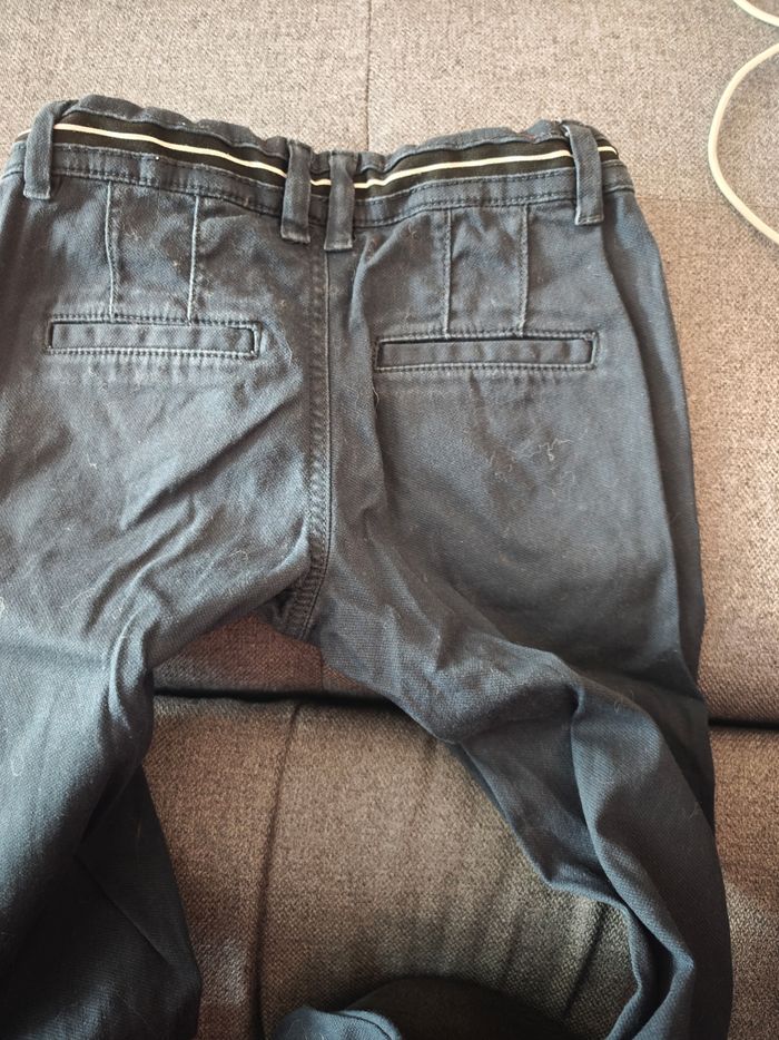 Pantalon marine chino avec ourlet taille 10 ans - photo numéro 7