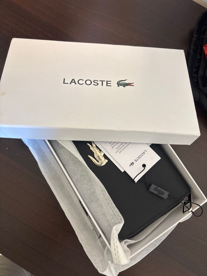 💋 portefeuille Lacoste noir neuf 💋 - photo numéro 2
