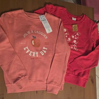 (Neufs non portés) 🏷🩷🤩😍🥰sweats molleton 10 ans fille 🥰😍🩷