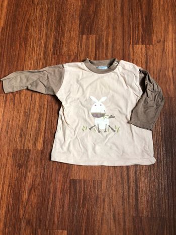 Pull léger beige et marron