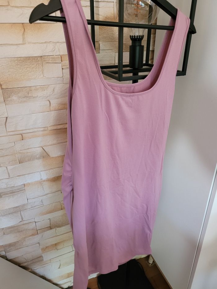 Robe grossesse sans manche rose - photo numéro 2