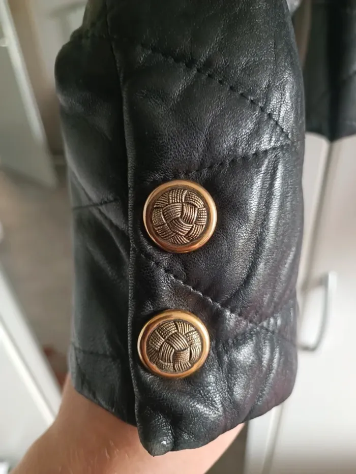 Veste vintage en cuir véritable - photo numéro 5