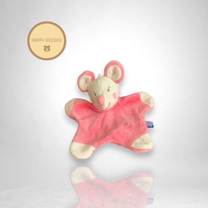 Doudou plat souris rose sucre d'orge DP308 - photo numéro 3