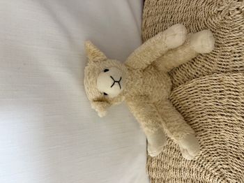 Doudou peluche agneau mouton beige crème Bergère de France