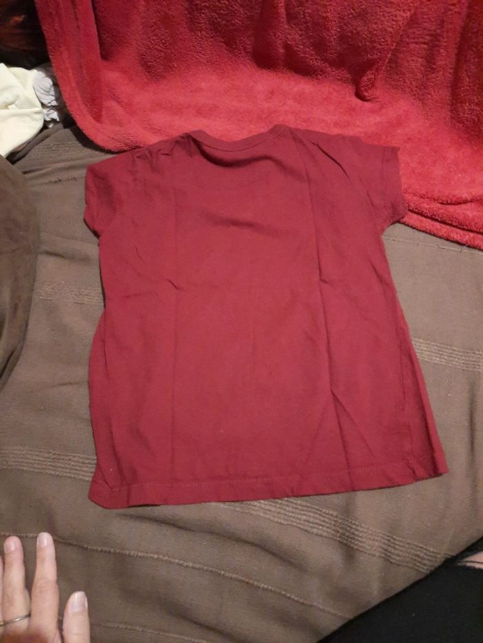 T shirt bordeaux - photo numéro 4