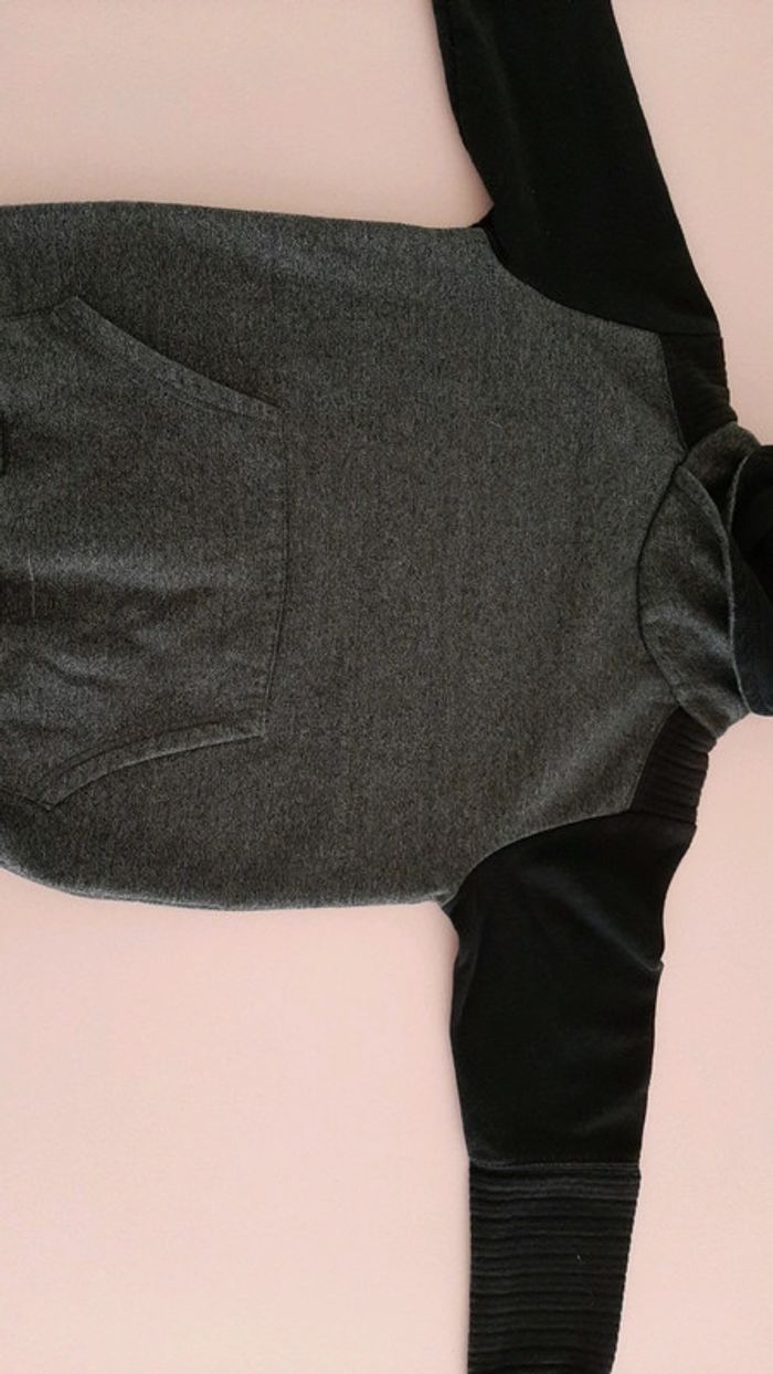 Sweat cool montant gris chiné 12 ans garçon