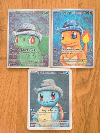 Bulbizarre Salamèche carapuce starters Pikachu vanogh