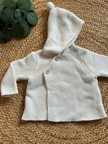 Gilet capuche pompom 3-6m Zara