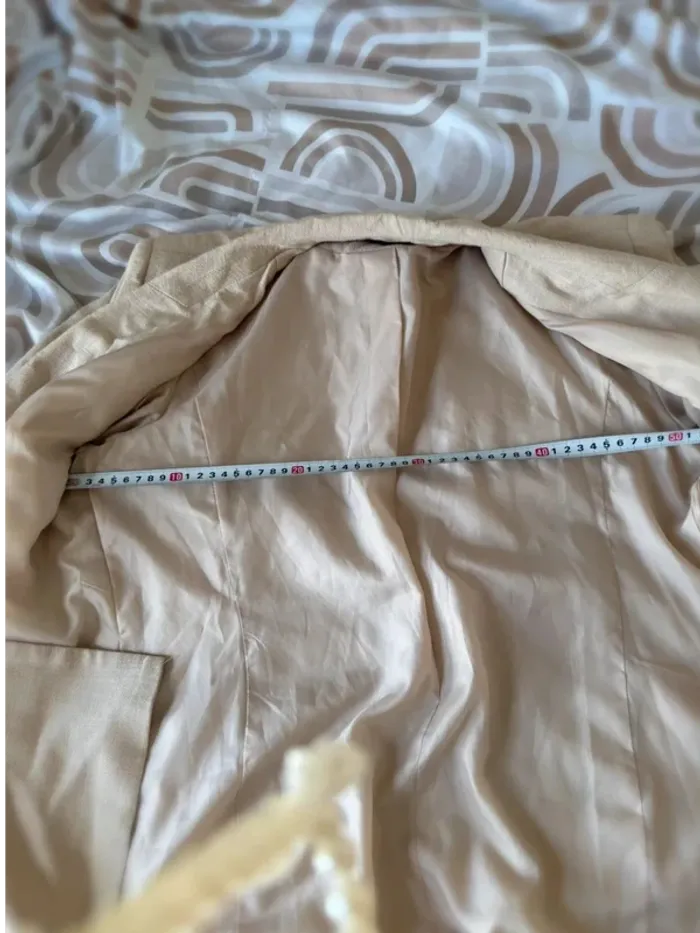 Blazer beige clair - Taille 44 - photo numéro 10