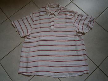 Chemisier MC blanc rayé rouge AMERICAN VINTAGE Taille 42