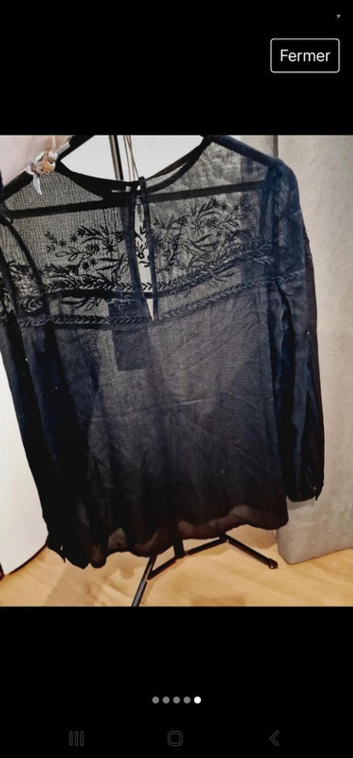 Magnifique blouse noir - photo numéro 4