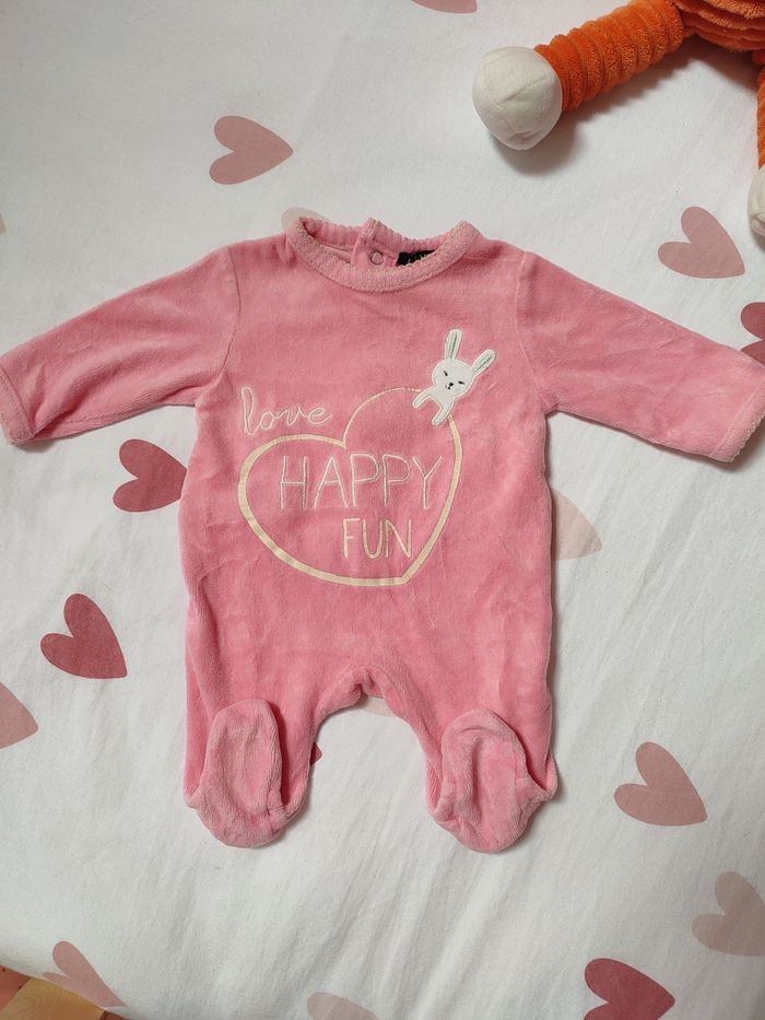 Pyjama une pièce bébé fille - Lapin - Naissance - Très bon état - Kiabi