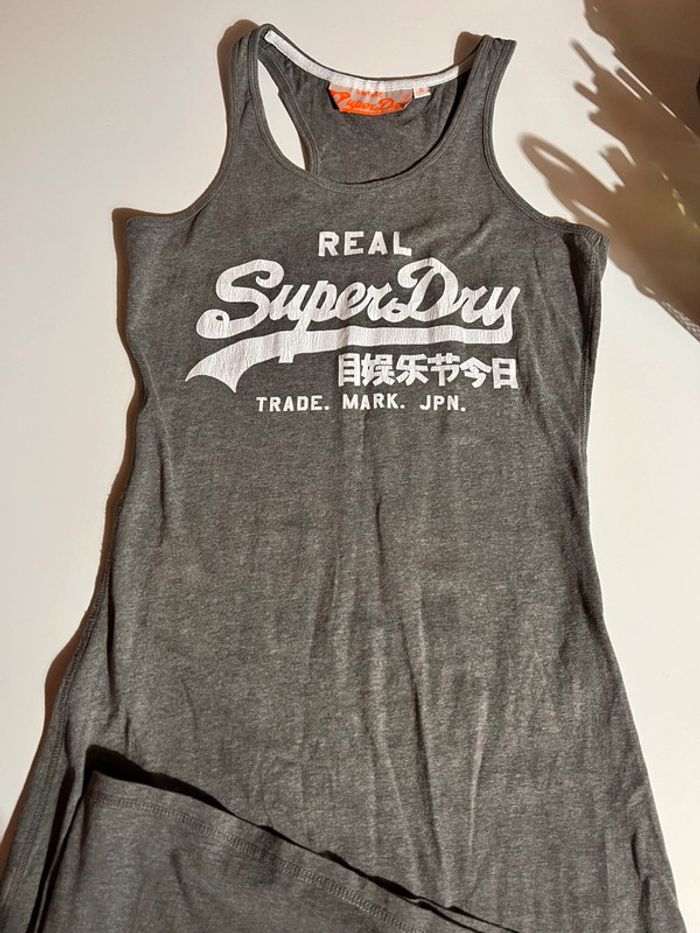 Robe longue grise - superdry- droite - taille S - photo numéro 4
