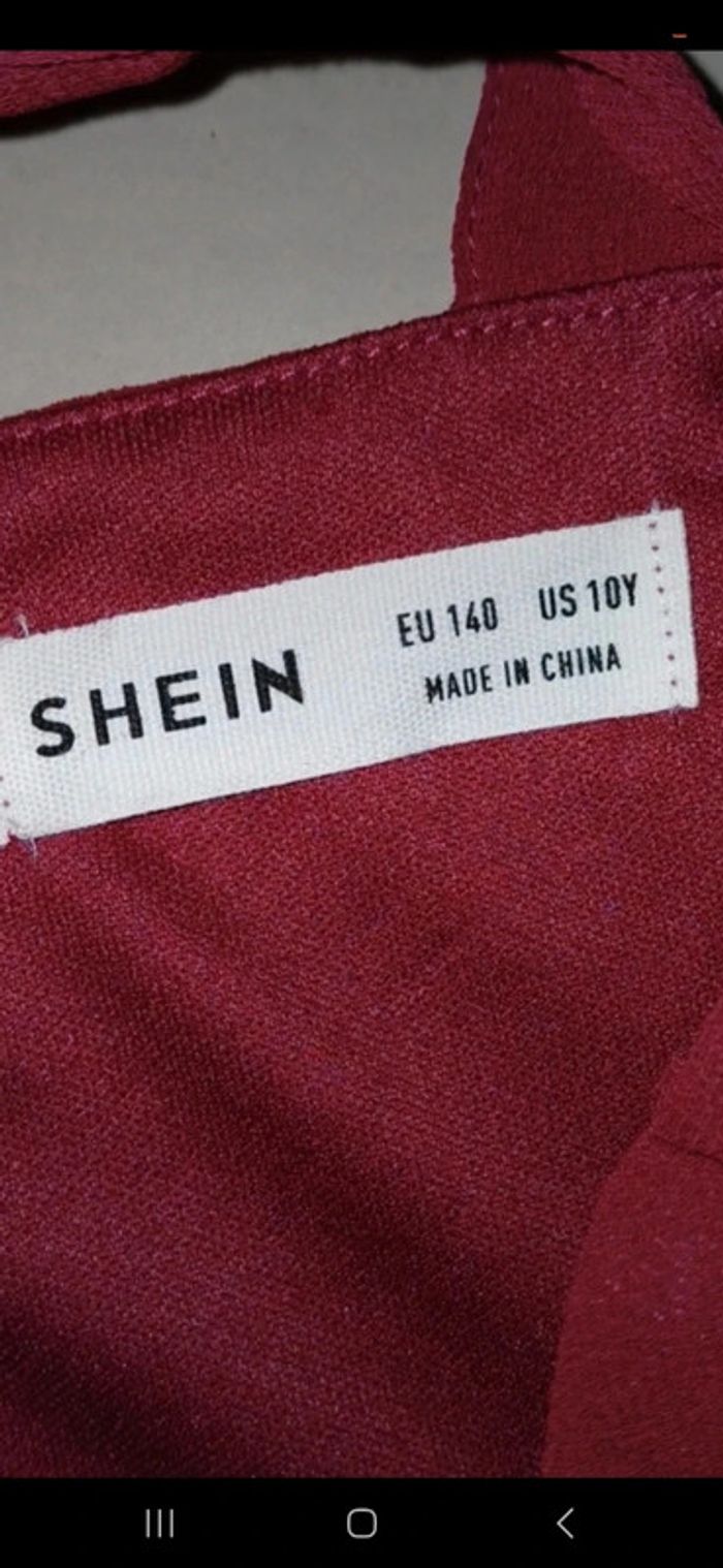Robe asymétrique bordeaux shein 10 ans - photo numéro 4