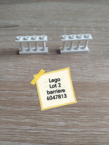 Lego lot 2 barrière blanche 6047813