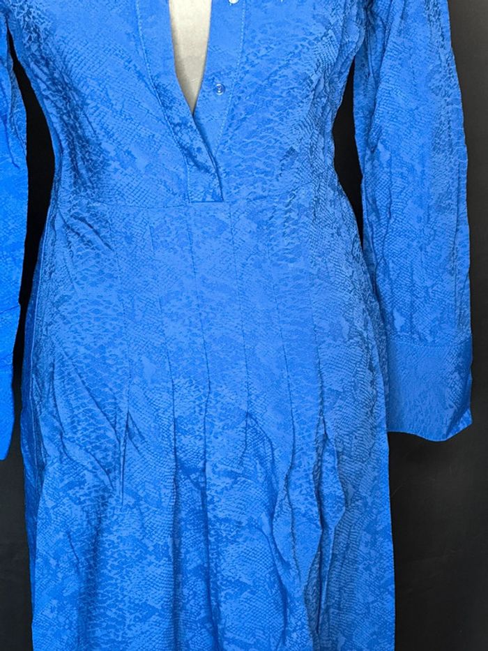 Superbe, robe, serpent, bleu électrique, mango, taille M - photo numéro 6