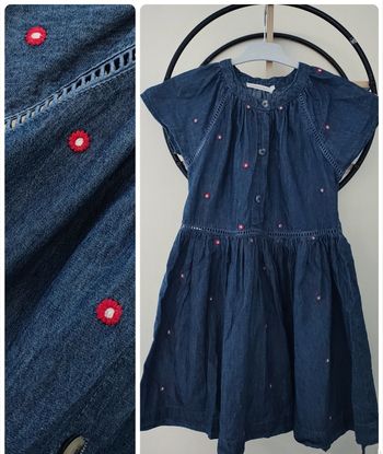 8 ans robe été fleur brodée monoprix n