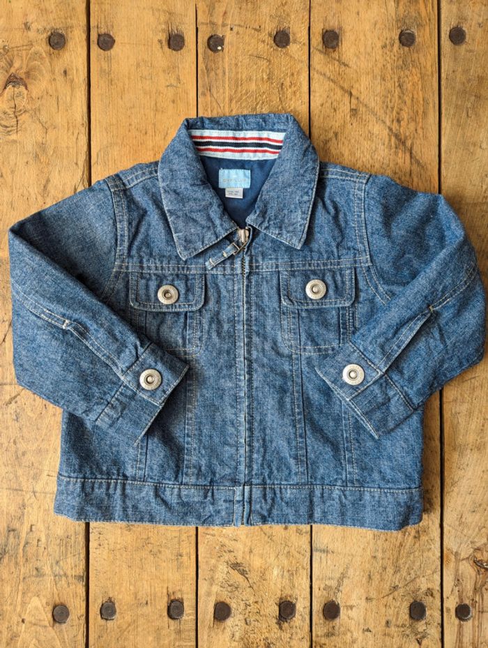Veste en jean bleu 100% coton Cyrillus - Taille 24 mois
