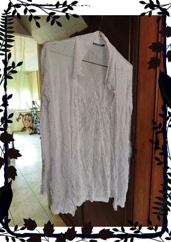 Chemise femme blanche à pois taille S/36