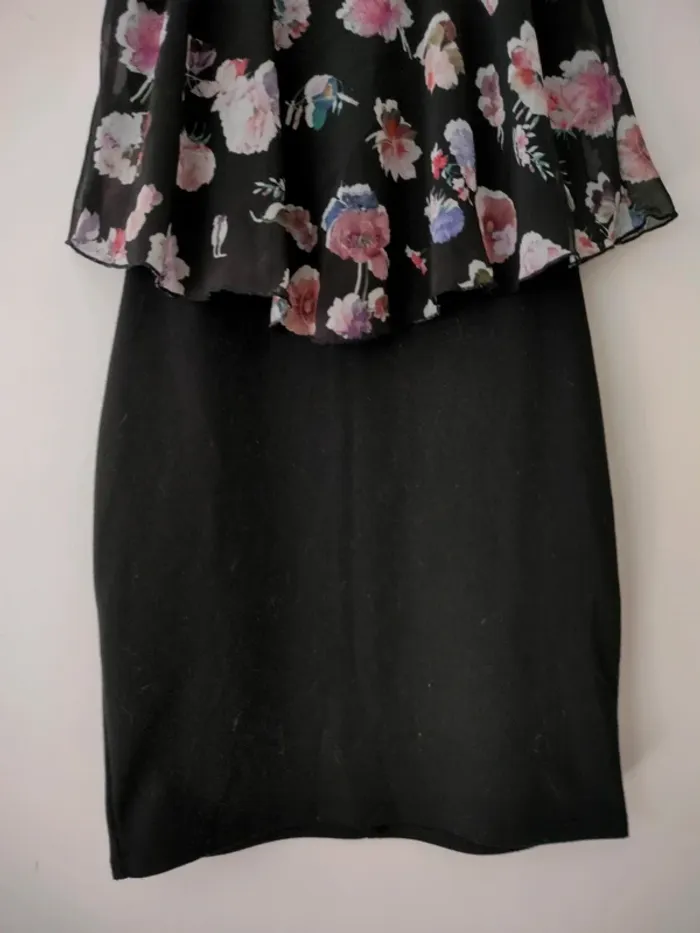 Robe moulante débardeur fleurie XS - photo numéro 4