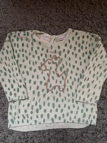 Pull vert pois léger Renne Noël Zara 18-24m