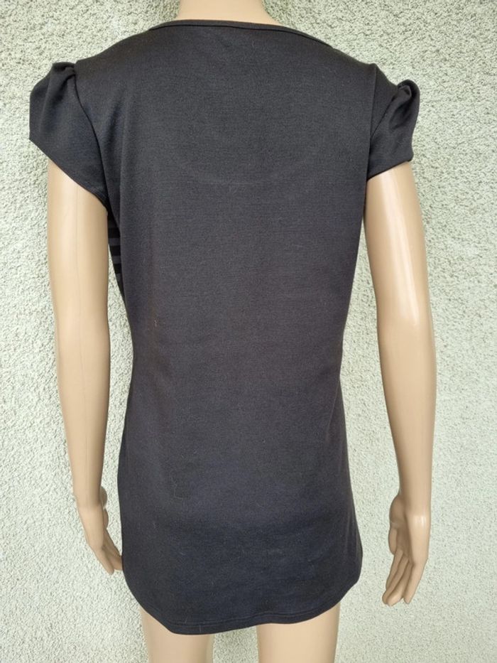 Tunique ou mini-robe noir imprimée - photo numéro 5