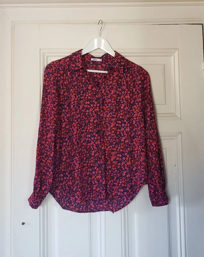 Chemisier chemise blouse femme floral printemps été pop vintage seventies hippie