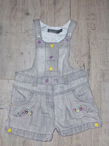 Salopette short fille 12 mois