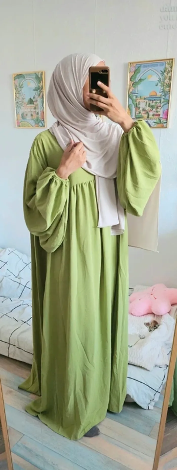 Robe verte pomme bouffante taille unique neuve - photo numéro 16