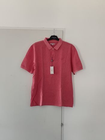 Polo homme Spagnolo rose taille M maille piquée coton neuf manches courtes style chic
