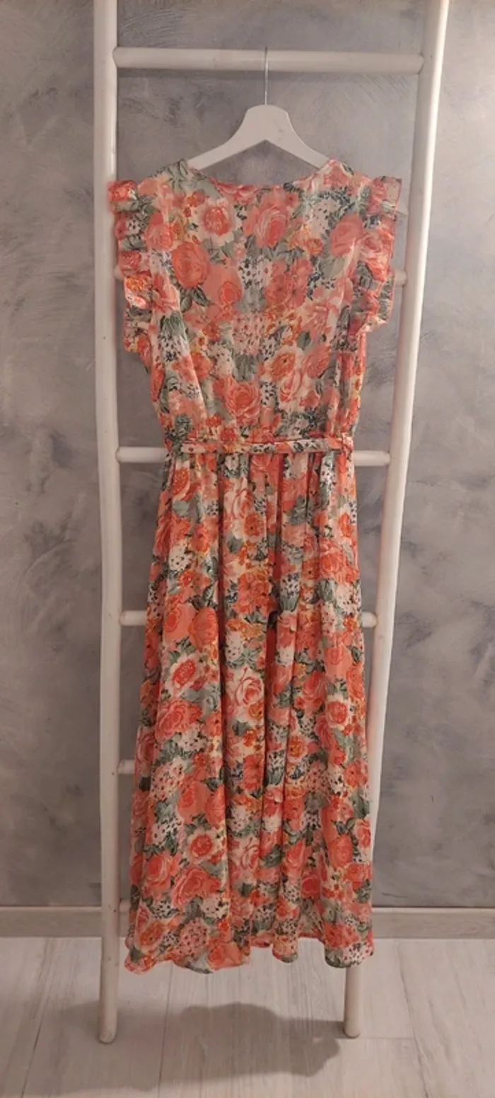 Robe longue fleurie taille L / XL papareil - photo numéro 7