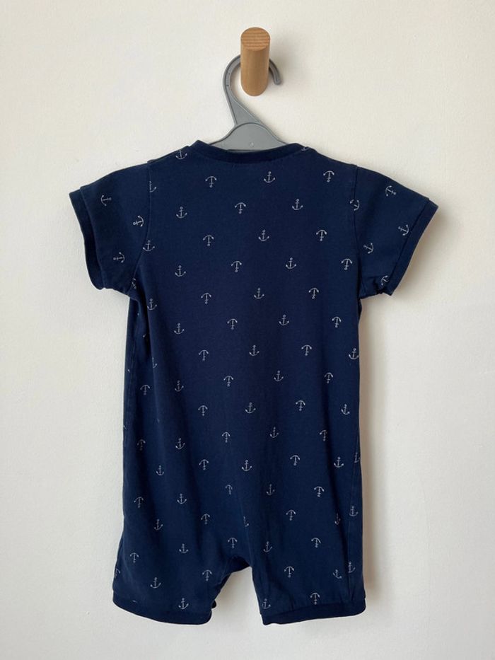 Combinaison courte bleu marine ancres - H&M 92cm (2-3ans) - photo numéro 4