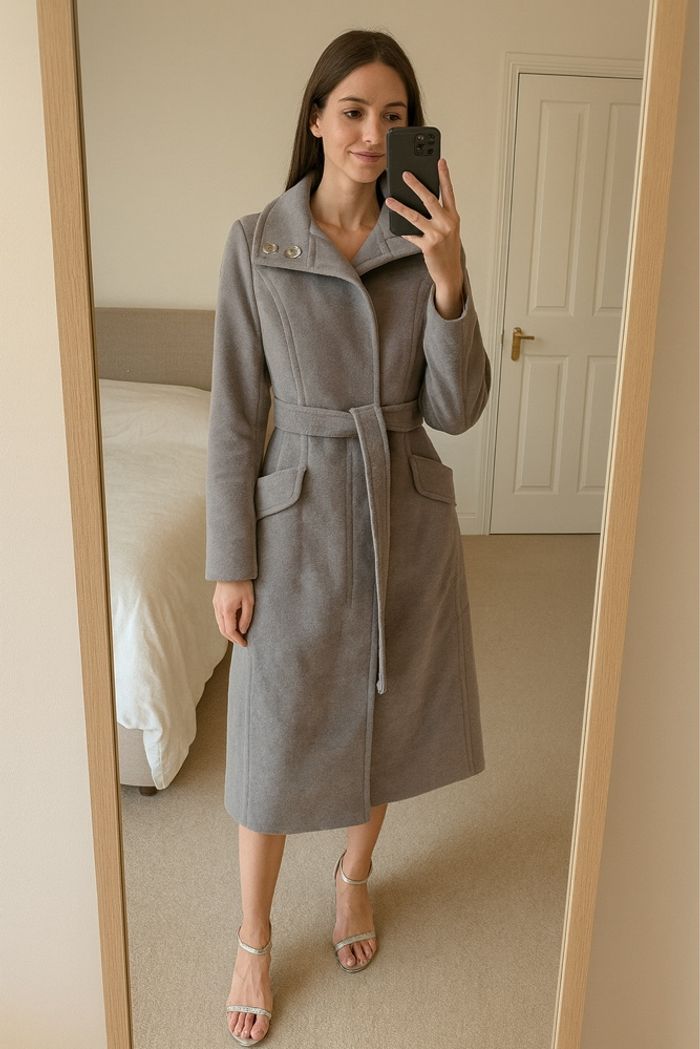 Manteau long gris