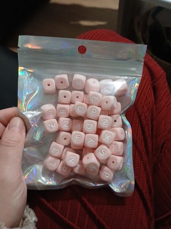 Lettre en silicone roses et 5 sachets 