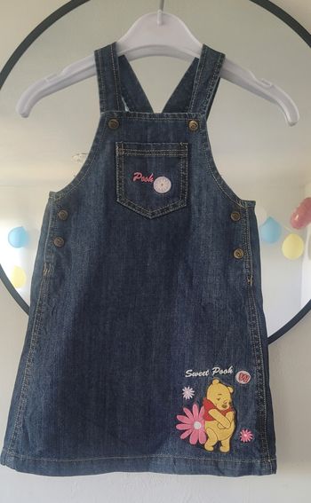 Robe salopette en jeans fille disney winnie ourson