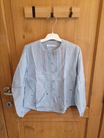 Chemise en bleu jeans clair colorée Filou & Friends 10 ans