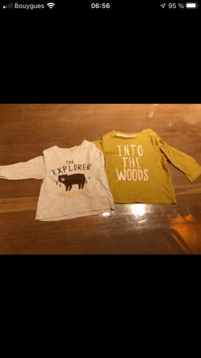 Lot 2 t-shirt 6 mois