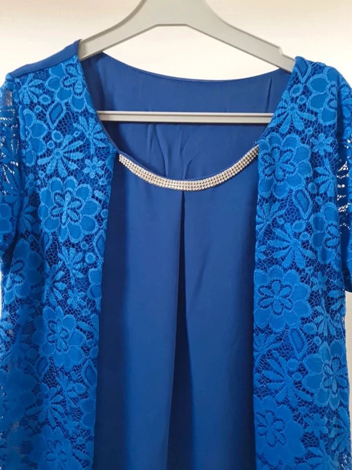 Top voile et dentelle - Taille M - photo numéro 2