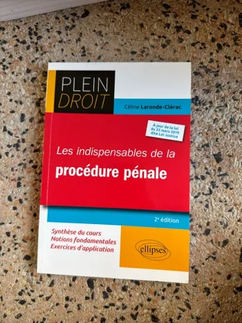 Livre les indispensables de la procédure pénale