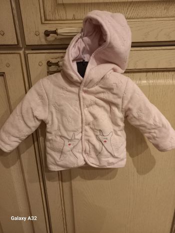 Manteau rose pâle licornes
