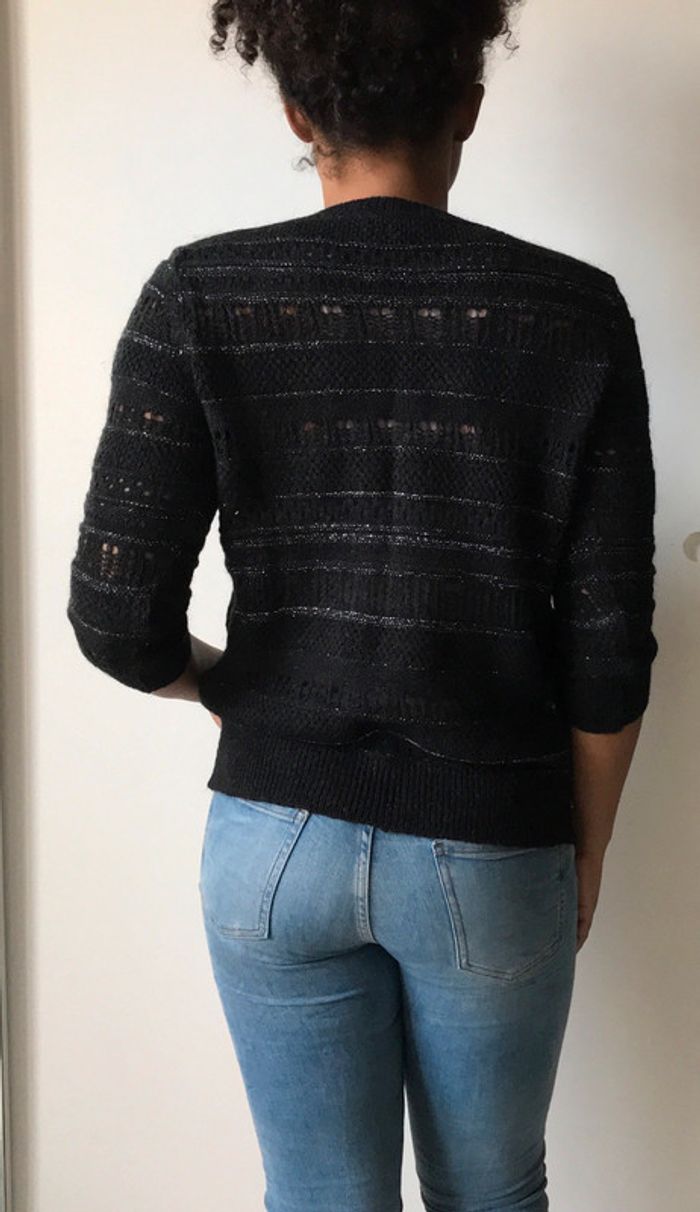 Pull ras du coup en maille ajourée - photo numéro 2