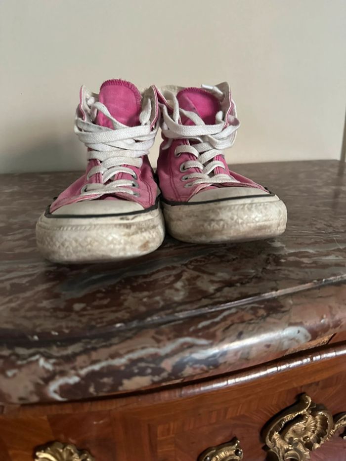 Converse hautes roses taille 38 - photo numéro 5