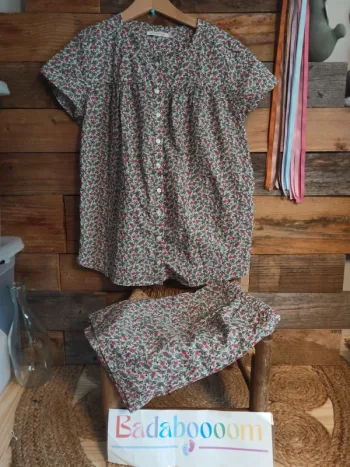 Ensemble monoprix tenue été fleurs 12 ans tbe