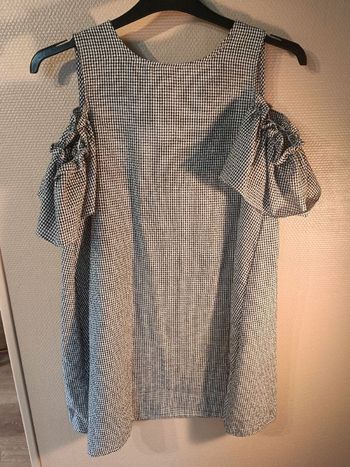 Robe à carreaux vichy noir et blanc