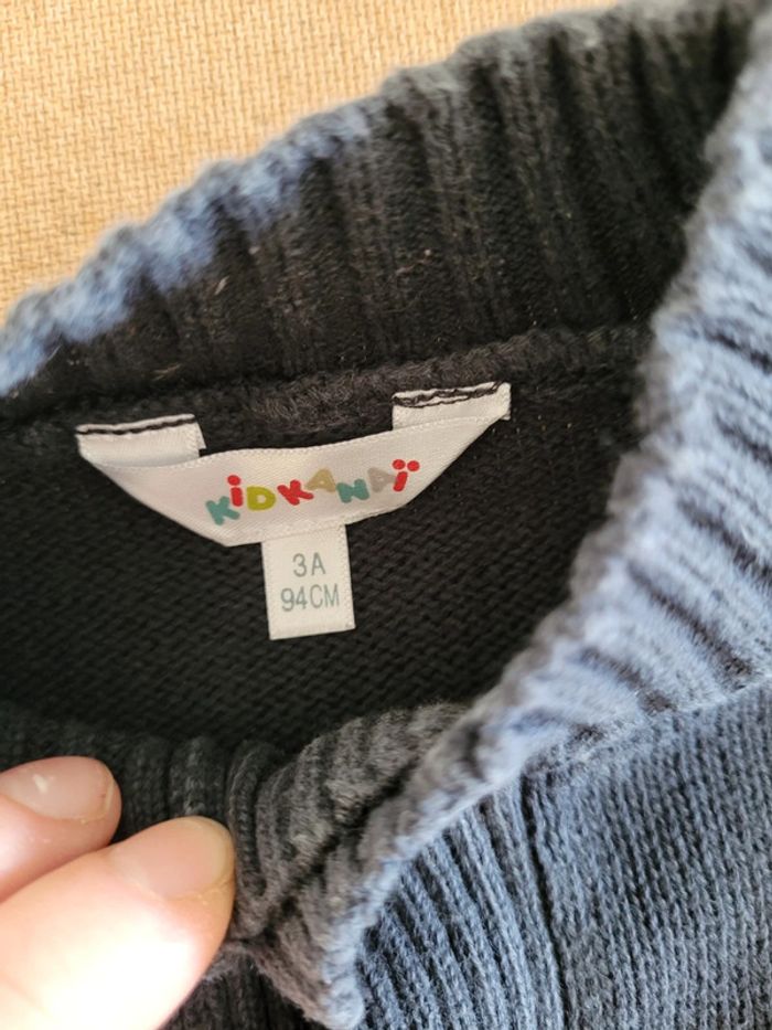 Gilet bleu à bouton taille 3ans Kidkanaï - photo numéro 4