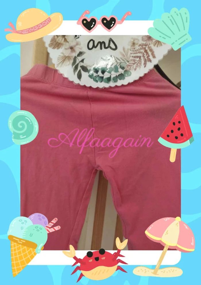 Lot leggings vert et rose Kiabi 8ans - photo numéro 3