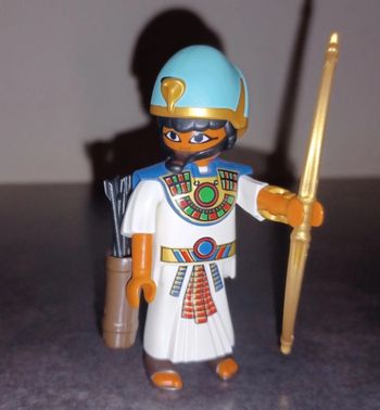 Playmobi figurine egypte 4244 pharaon vintage  arc fleche et foureau casque